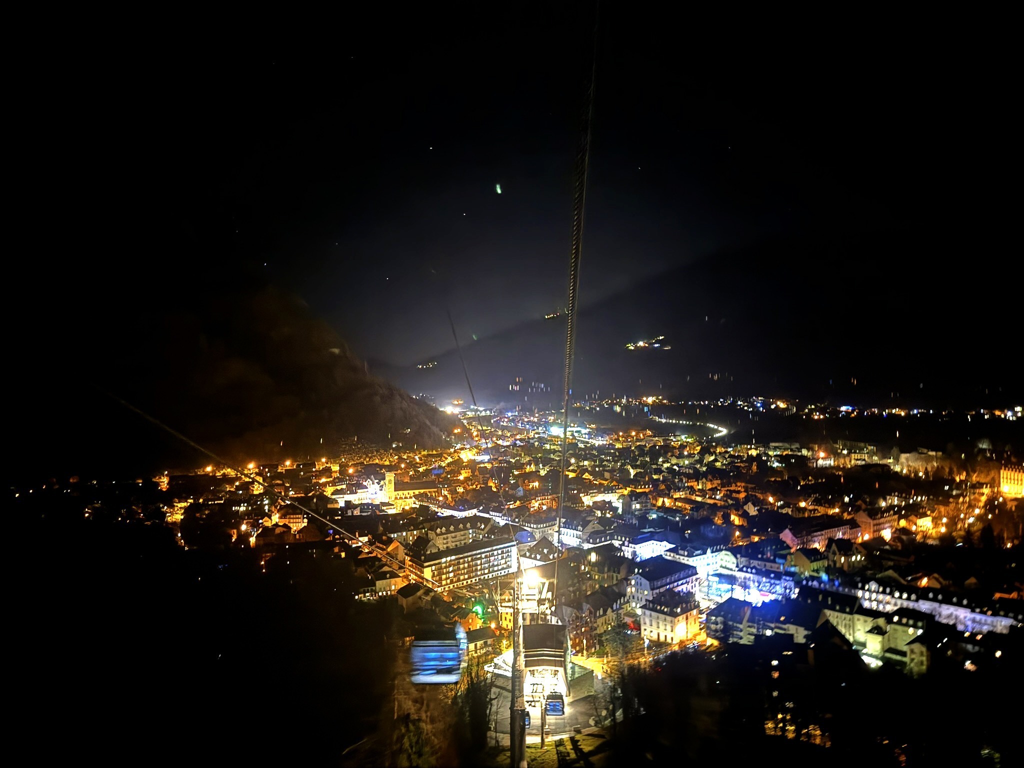 luchon nuit télécabine crémaillère express nocturne pyrénées