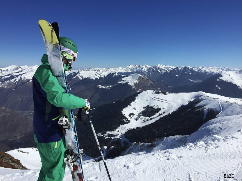 Superbagneres - vue plateau skieur