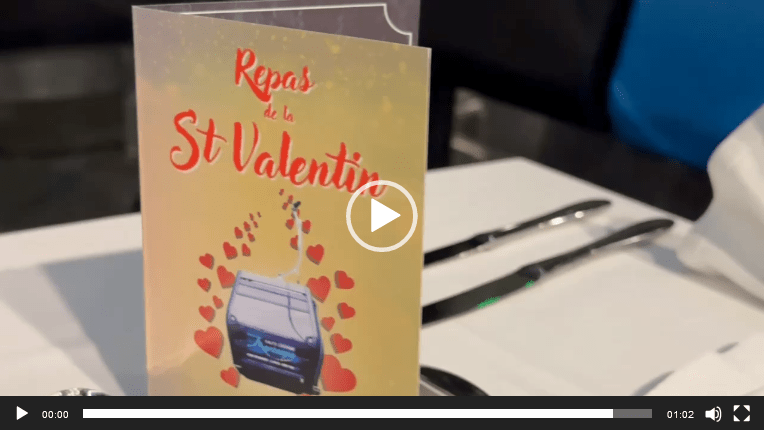 play video st valentin repas insolite à bord de la crémaillère expresss d Luchon-Superbagnères