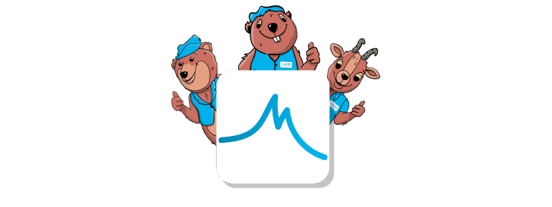 logo application + mascots Haute-Garonne Montagne 